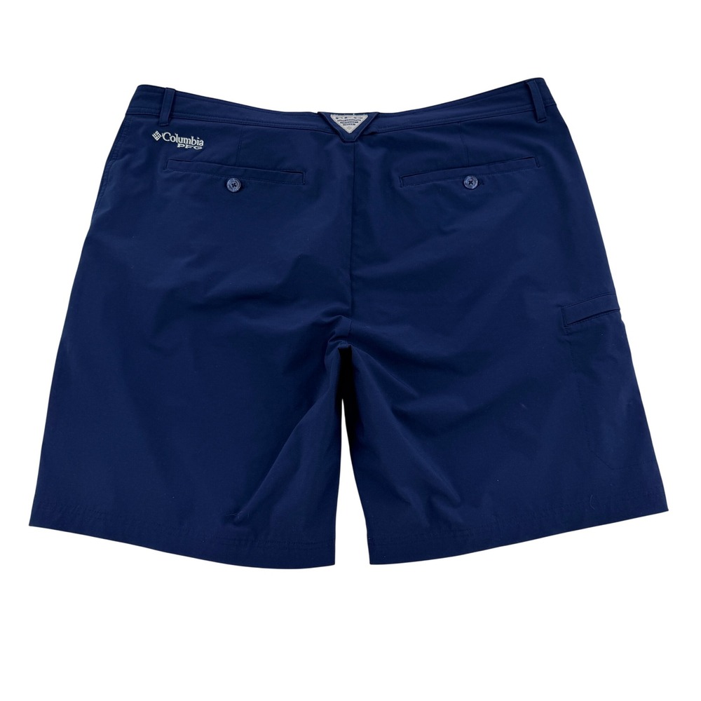 Columbia PFG Mens Navy Blue Fishing Shorts Size 42 Regular Fit Stretch Pocket